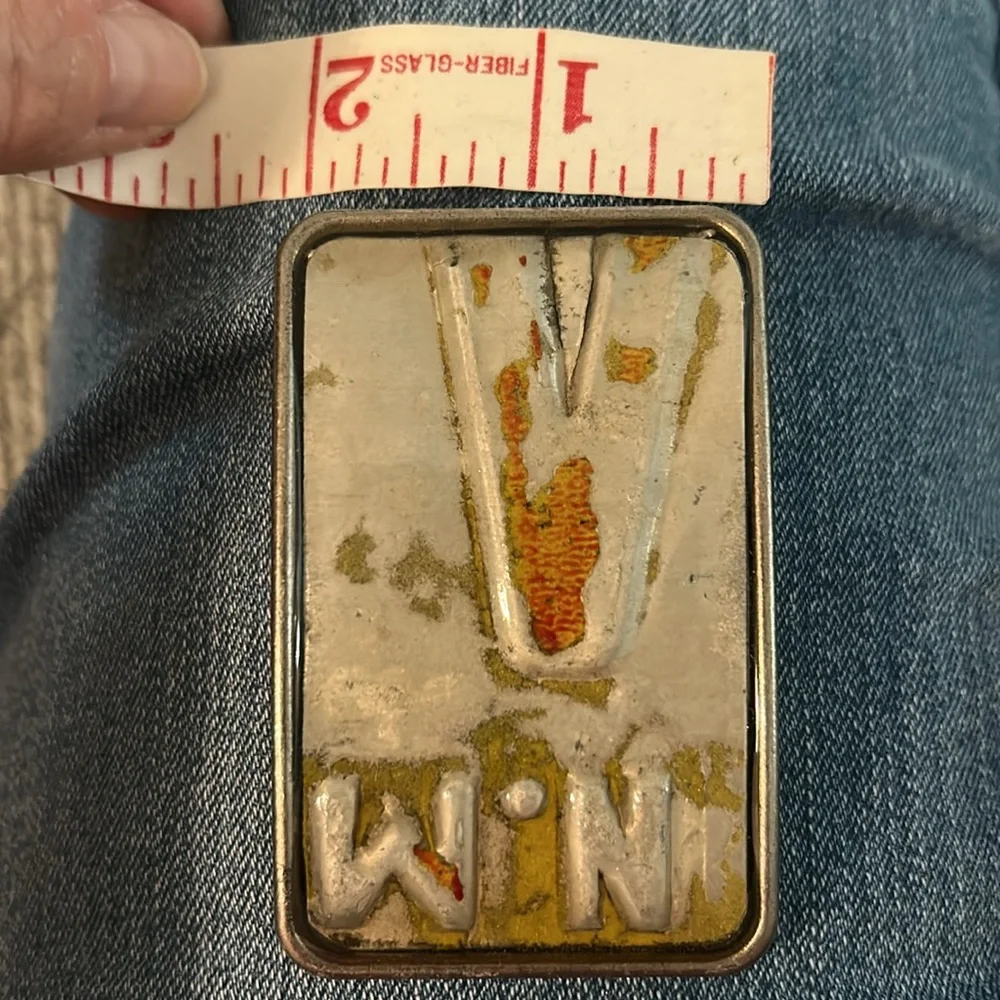 License plate belt buckle NEW artisan made New Mexico unisex